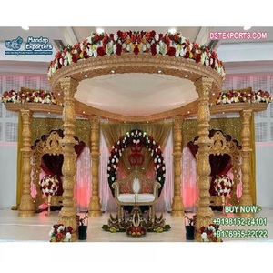 Superbe Mandap de mariage sud-indien, décoration de Mandap de mariage hindou, Mandap de mariage en FRP de style sri-lankais, Mandap de mariage pour les États-Unis - Product Image 1