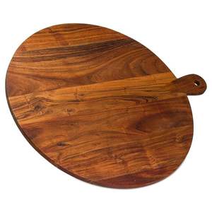 Tabla de cortar de madera de acacia natural hecha a mano más vendida con mango Tabla de cortar de verduras barata para Cocina - Product Image 6