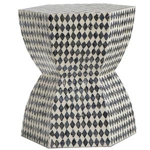 Consola de mesa de té elegante de gama alta India Mesa de centro de madera con incrustaciones de hueso hexagonal elegante a precio de fábrica al por mayor - Product Image 2