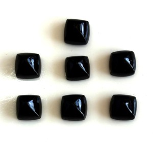 Natural 8mm Black Onyx Sugar Loaf Cabochon - AAA Quality Superior Quality - Product Image 2