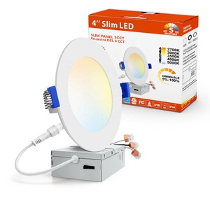 Trong nhà Luminaria Bảng điều chỉnh plafon mỏng 4 "6" inch ETL Slim tròn phẳng Dimmable SMD Trần lõm downlight Led bảng điều chỉnh ánh sáng - Product Image 2