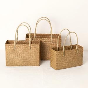 กระเป๋าถือจากหญ้าทะเล ราคาถูกที่สุด กระเป๋าถือจากหญ้าทะเลขายดี กระเป๋าฟาง กระเป๋าสานแบบยั่งยืน - Product Image 3
