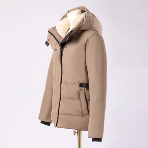 Luxury Women's Winter Bomber Puffer Jacket High Quality Plus Size with Printed Fleece <b>Fabric</b> Linen/Nylon/Silk Lining - Product Image 2