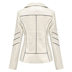 แจ็กเก็ตหนังสำหรับผู้หญิงแจ็กเก็ตหนังสำหรับเสื้อผ้าแฟชั่นออกแบบโลโก้ได้ตามต้องการ - Product Image 3