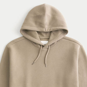 Sweats à capuche élégants automne/hiver, brodés, unis, coupe confortable, design personnalisable, 100% coton, coupe classique, poche tricotée - Product Image 4