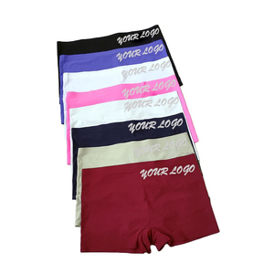 Custom LOGO <b>Women</b> Plus Size Breathable <b>Boxer</b> <b>Underwears</b> Panties Seamless Panty Low Waist OEM Made designs for <b>women</b> - Product Image 2