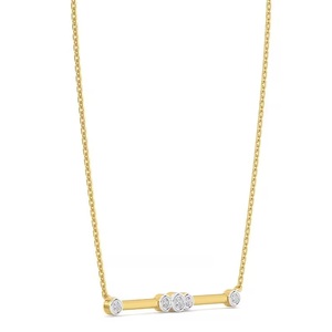Collar con colgante de diamante cultivado en laboratorio de corte redondo de 0,12 quilates, joyería de oro o plata, regalo para su joyería de diamante cultivado en laboratorio - Product Image 5