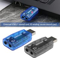 Tarjeta de sonido estéreo USB 5,1 externa Adaptador de tarjeta de sonido de audio USB 2,0 a 3D Virtual 5,1 para Windows y Mac, PC, Notebook