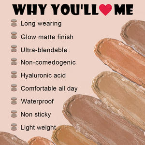 Ochain Marque privée Maquillage minéral Couverture complète Contour Crème Correcteur Fond de teint Naturel pour toutes les peaux Crème pour le visage Correcteur - Product Image 4