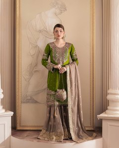 Nueva presentación de la colección lehenga Eid ropa paquistaní y ropa paquistaní para mujeres Salwar traje bordado completo y Salwar - Product Image 2