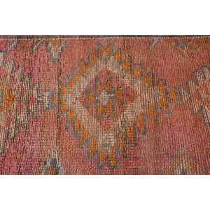 Alfombra Turca, Alfombra Vintage de 2.7x11.8 pies, Alfombra Roja de Lana del Suroeste - Product Image 4