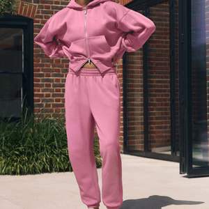 Wholesale Custom Logo Men Women <b>Zipper</b> Hoodie Jacket Solid Color Long Sleeve Pullover Knitted Anti Shrink Sweatshirt - Product Image 4