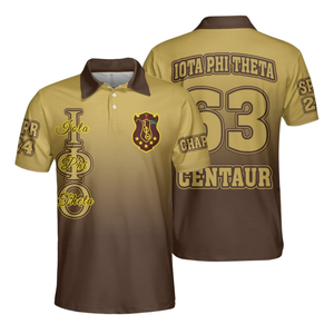 Iota phi theta เสื้อโปโลผู้ชายคลาสสิก1963สมาคมกรีกผ้าฝ้ายปักแบบพรีเมียม - Product Image 3