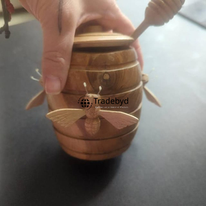 กระบวยไม้ธรรมชาติทำด้วยมือคุณภาพระดับพรีเมียมเป็นมิตรกับสิ่งแวดล้อมเครื่องล้างจานโถเก็บของปลอดภัยสำหรับใช้ในครัว tradebyd - Product Image 2