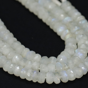 Cuentas de Piedra Lunar Arcoíris AAA: Piedra Preciosa Redonda Facetada de 6-9 mm, Hilo de 16 Pulgadas - Product Image 3