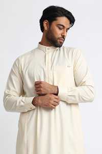 เสื้อคลุมผู้ชายคุณภาพสูง แบบจุบบะห์  ขนาดสั่งตัดได้  ขายส่งจากโรงงาน ผ้าฝ้าย 100% เสื้อคลุมลำลองสำหรับผู้ชายมุสลิมชาวปากีสถาน - Product Image 4