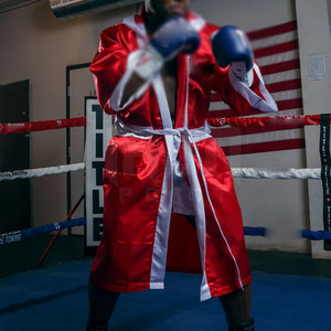 Vestido de boxeo hecho a medida alto para entrenamiento de boxeo profesional Material de poliéster ecológico transpirable Color personalizado disponible - Product Image 5