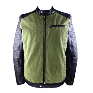 Wholesale Premium Fabric Genuine Leather Men's Slim Fit Biker <b>Jacket</b> <b>Plus</b> <b>Size</b> <b>Waterproof</b> Eco-Friendly Quick Dry Winter Fashion - Product Image 2