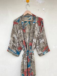 Comfortable Silk Sari <b>Kimono</b> Vintage Silk Robe Handmade Silk Robe - Product Image 4