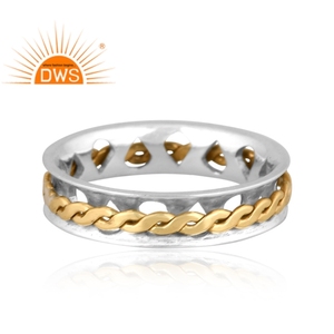Dernières tendances 925 bague spinner en argent sterling fin fabricant de bijoux personnalisés collection délicate - Product Image 4