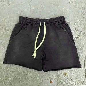 Nouvelle innovation hommes mode lavage à l'acide Shorts cordons de taille réglables avec poches latérales short de lavage à l'acide baggy de haute qualité - Product Image 4