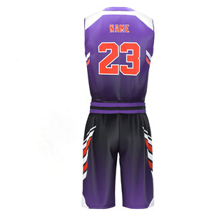 Ensemble de maillot et short de basket-ball en gros pour hommes, couture de haute qualité, uniforme de sport durable pour un usage professionnel - Product Image 2