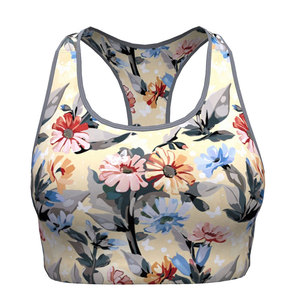 Soutien-gorge de sport moderne et écologique à maintien sûr avec panneau en maille respirante et logo frontal pour la gym, le yoga et un confort quotidien - Product Image 1