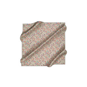 ผ้าพันคอไหมพิมพ์ลายดอกไม้สีเบจสำหรับฤดูใบไม้ผลิและฤดูร้อน - Product Image 1