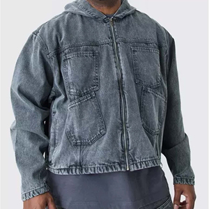 Veste en jean pour homme à prix abordable, veste d'hiver, OEM, grande taille, streetwear, service OEM de haute valeur, veste en jean durable pour homme - Product Image 4