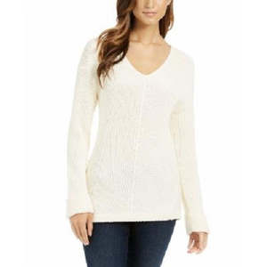 Camicetta da Donna Charter Club, Taglia Piccola, Beige, Stampata, Manica Lunga, Scollo a V, Tessuto Lavorato a Maglia, Logo, per Primavera e Autunno - Product Image 1