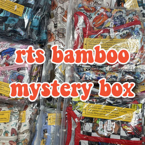 Mia Factory Bestseller Frühling Unisex Baby kleidung Gestrickte Stram pler Bambus faser YKK Reiß verschlüsse Cartoon Printed Mystery Box - Product Image 5