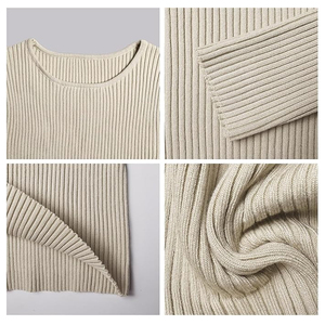 Suéter de cuello redondo transpirable de corte clásico para mujer, manga larga, algodón supersuave, cuello redondo sostenible, logotipo frontal, estilo informal de invierno - Product Image 5