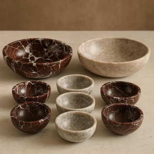 Nuevo Tazón de Mármol Tallado a Mano Único para Uso Decorativo, Creando Detalles Artísticos en Salas de Estar y Pasillos - Product Image 3