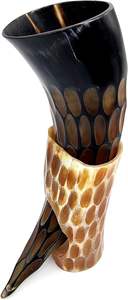 Corne à boire naturelle de style viking, sculpture animale nautique, attrayante, polie, de haute qualité, toucher réel, décoration de Noël - Product Image 3