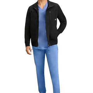 Veste de travail tendance pour infirmiers, haut décontracté pour hommes, veste noire, vêtements de travail, blouses d'infirmière pour hommes - Product Image 4