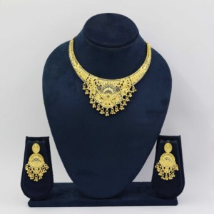 Collier traditionnel en laiton cuivré plaqué or Chapado En Oro Cadeau spécial d'occasion de mariage pour ses bijoux formés avec Laminado - Product Image 2