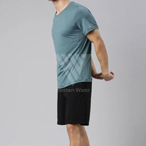 Camisetas Deportivas de Gimnasio de Secado Rápido de Alta Calidad 100% Poliéster para Entrenamiento Deportivo, Camiseta de Gimnasio Ajustada para Venta al por Mayor - Product Image 5