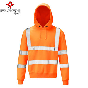Chaqueta reflectante de seguridad transparente de alta visibilidad impermeable para hombre, ropa de trabajo, Sudadera con capucha reflectante, chaqueta de construcción Unisex personalizada - Product Image 2