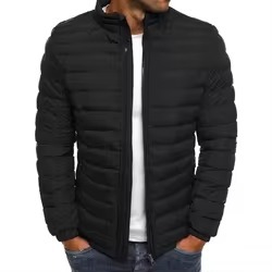 PASUXI personnalisé Logo extérieur léger chaud manteaux hommes hiver bulle bouffante vers le bas manteau coton bouffantes vestes - Product Image 4