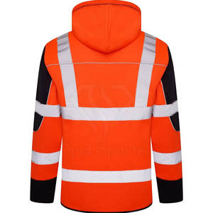 Sweats à capuche confortables, respirants et réfléchissants, avec logo personnalisable, haute visibilité ANSI Classe 2, vêtements de travail écologiques et imperméables pour les équipes - Product Image 2