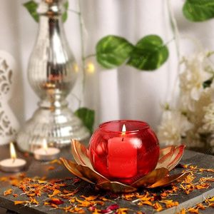 Golden Lotus Tea <b>Light</b> Candle Holder Home Decorative Candle Holder Handicraft Candle Holder - Product Image 4