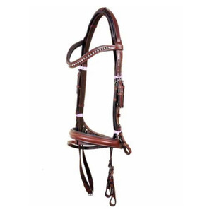 Brida de caballo de cuero ajustable 2025 de alta calidad, venta al por mayor, brida de caballo de cuero genuino a la venta, brida de caballo hecha en fábrica - Product Image 3