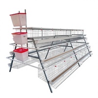 Pondoir automatique en acier de type A Linchuan, capacité 96-160 poulets, conception à étages, nettoyage facile, garantie 5 ans, nouvelle longue durée de vie