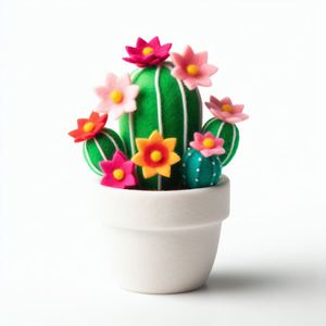 ต้นกระบองเพชรที่มีศิลปะเป็นของตกแต่งที่โดดเด่นและสะดุดตาเหมาะสำหรับการตกแต่งบ้านและสำนักงาน - Product Image 1