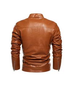 Chaqueta de Motocicleta de Cuero para Hombre, Invierno, con Cuello Alto, Resistente al Viento y al Agua, Servicio OEM Disponible - Product Image 6