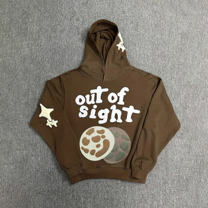 Haute qualité 100% coton hiver pull à capuche à manches longues solide motif sweat haut avec pour la conception d'impression bouffante - Product Image 2