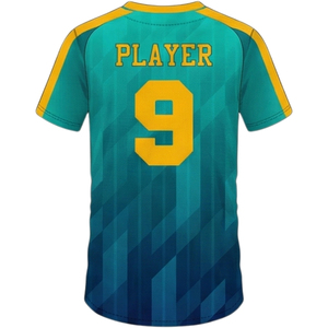 Conjuntos de Camisetas de Béisbol Personalizadas con Botones Estampadas por Sublimación para Hombre, 100% Poliéster, Secado Rápido y Transpirable, Peso de la Tela 300g - Product Image 3
