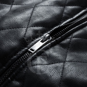 Chaqueta de cuero genuino ajustada de gran oferta para hombre 2025, chaqueta de cuero con cuello levantado personalizada - Product Image 6