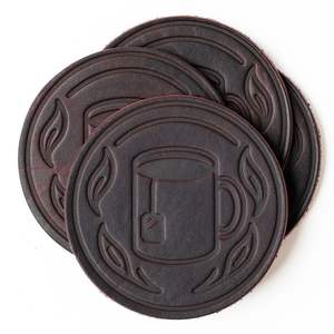 Top selling handmade leather coasters with elegant design for <b>table</b> <b>protection</b> use - Product Image 1