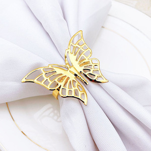Hermosos Anillos de Servilleta de Metal con Diseño de ''MARIPOSA'' que Ayudan a Elevar las Comidas Casuales en Momentos Especiales, Novedad, Anillos Fantásticos - Product Image 1